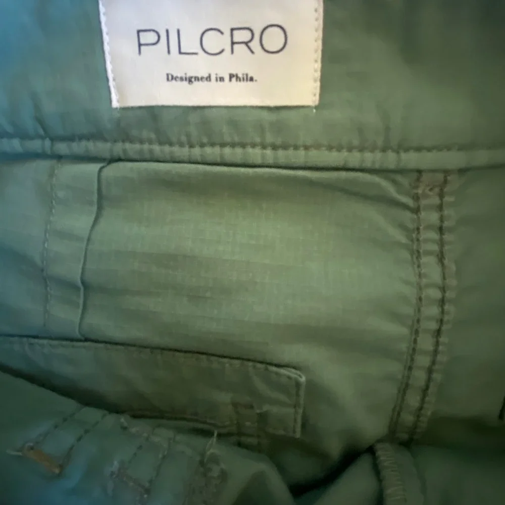 Pilcro Anthropologie Women's Green Utility Cargo Pants High Rise Tapered Size 29 - Picture 3 of 8